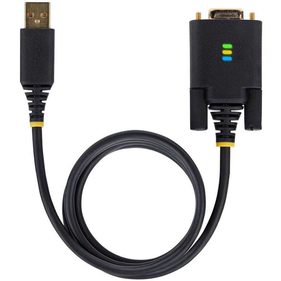 StarTech.com 3ft (1m) USB to Null Modem Serial Adapter Cable, COM Retention, FTDI, RS232, Changeable DB9 Screws/Nuts, Windows/macOS/Linux