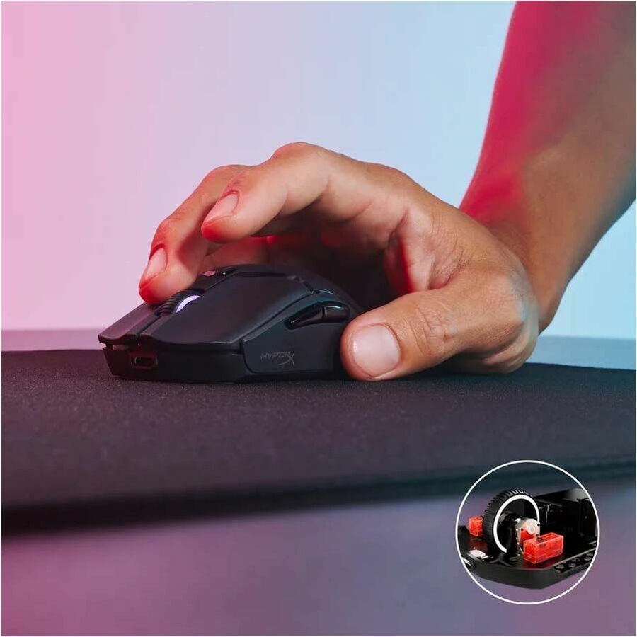 HyperX Pulsefire Haste 2 Mini, 7D388AA, Black, Bluetooth/Radio Frequency, Cable/Wireless, USB Type A