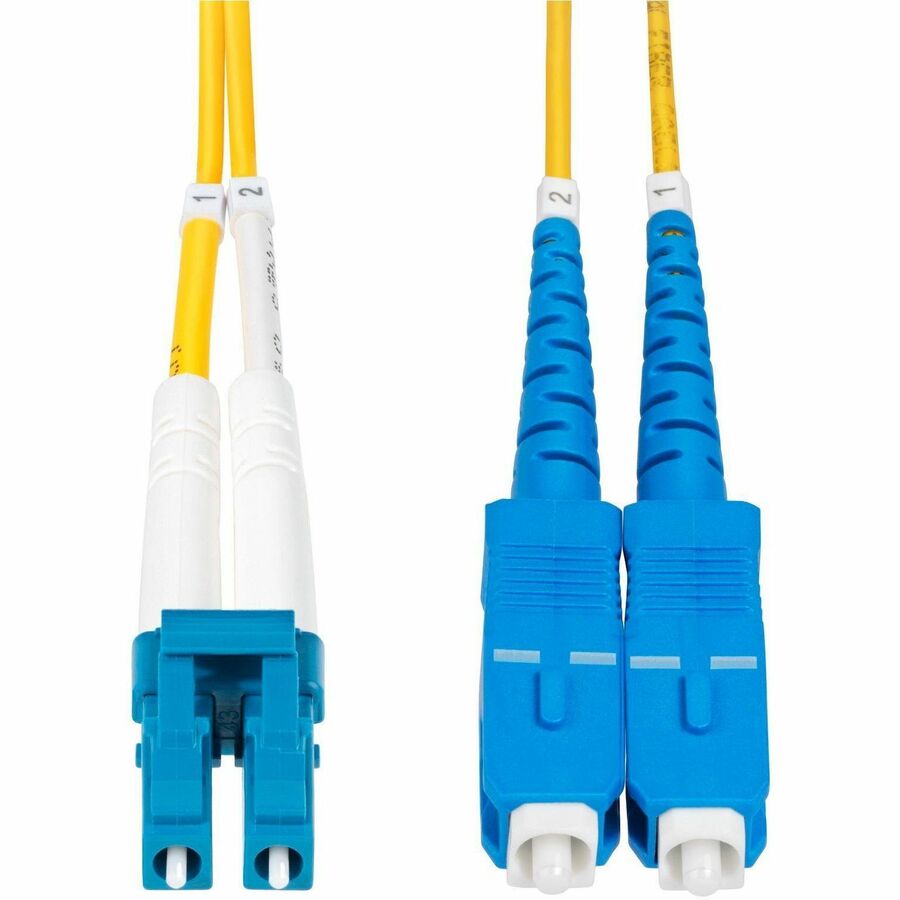 StarTech 7m LC to SC OS2 Fiber Cable, 22.97 ft, FIber Optic Patch Duplex Network Cable, SMLCSC-OS2-7M, Yellow