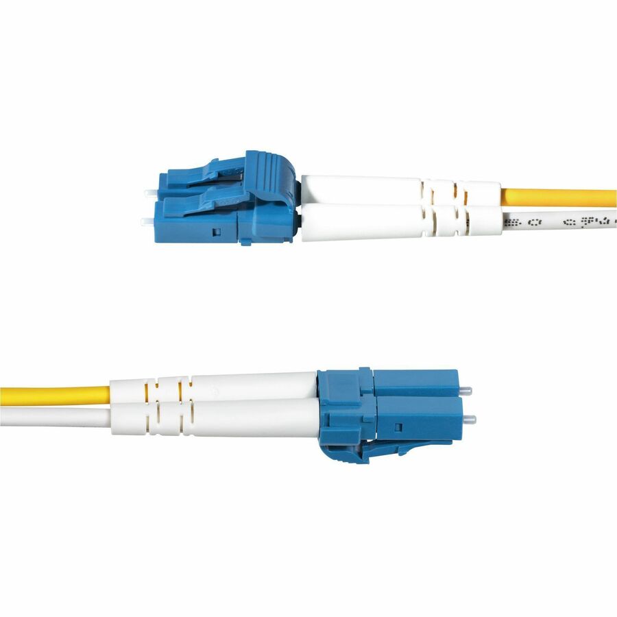 StarTech.com 40m (131ft) LC to LC (UPC) OS2 Single Mode Duplex Fiber Optic Cable, 9/125, 100G, Low Insertion Loss, LSZH Fiber Jumper Cord