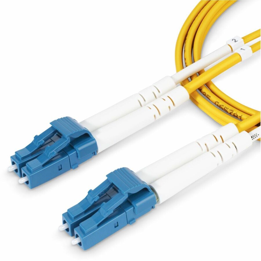 StarTech.com 40m (131ft) LC to LC (UPC) OS2 Single Mode Duplex Fiber Optic Cable, 9/125, 100G, Low Insertion Loss, LSZH Fiber Jumper Cord