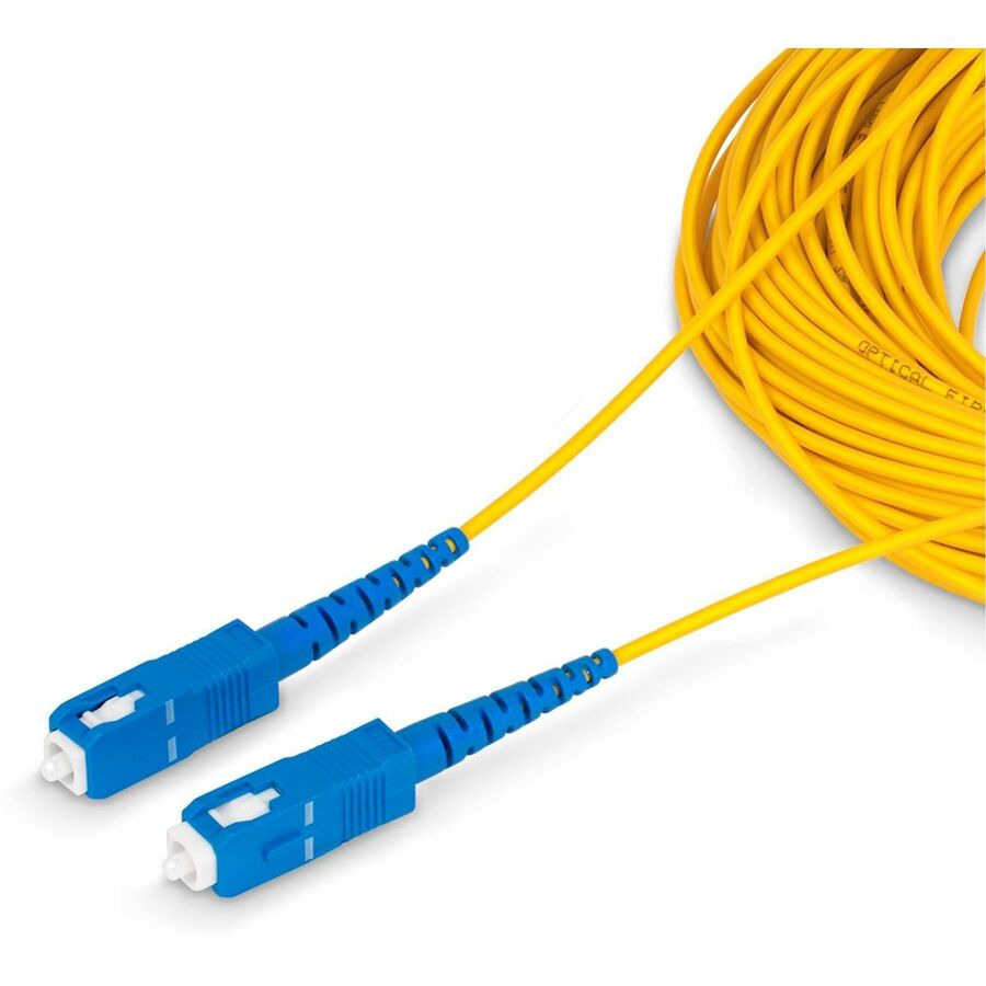 StarTech 30m SC to SC OS2 Fiber Cable, 328.08 ft, Fiber Optic, SPSMSCSC-OS2-100M, Yellow