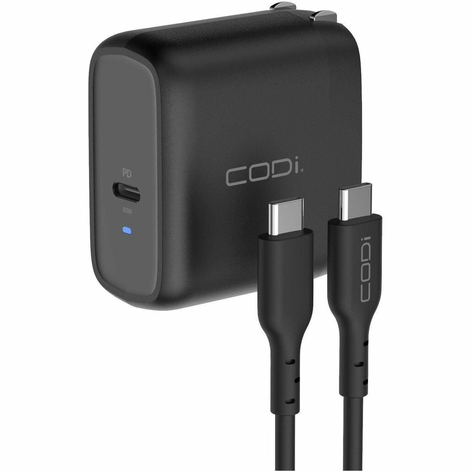 CODi 65W GaN Wall Charger with USB-C Port and Cable