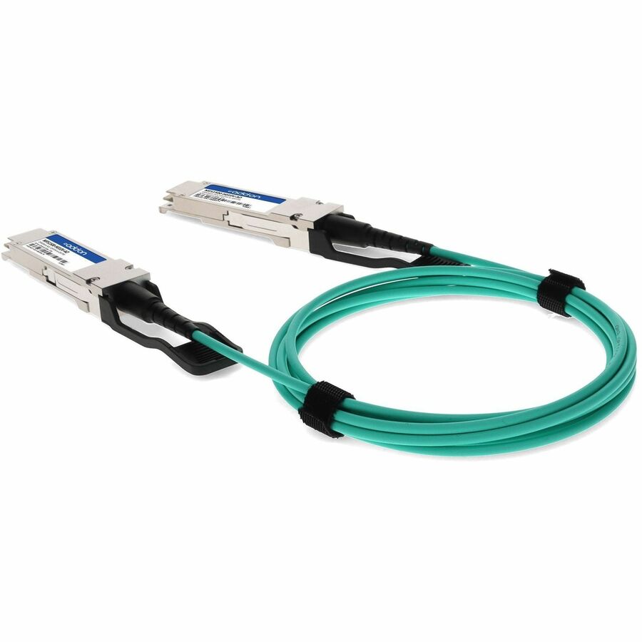 ADDON Mellanox MFS1S00-H010V Compatible TAA 200GBase-AOC QSFP56 DSP Active Optical Cable (850nm, MMF, 10m), 32.81 ft, MFS1S00-H010V-AO, Male