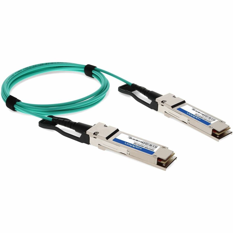 ADDON Mellanox MFS1S00-H010V Compatible TAA 200GBase-AOC QSFP56 DSP Active Optical Cable (850nm, MMF, 10m), 32.81 ft, MFS1S00-H010V-AO, Male