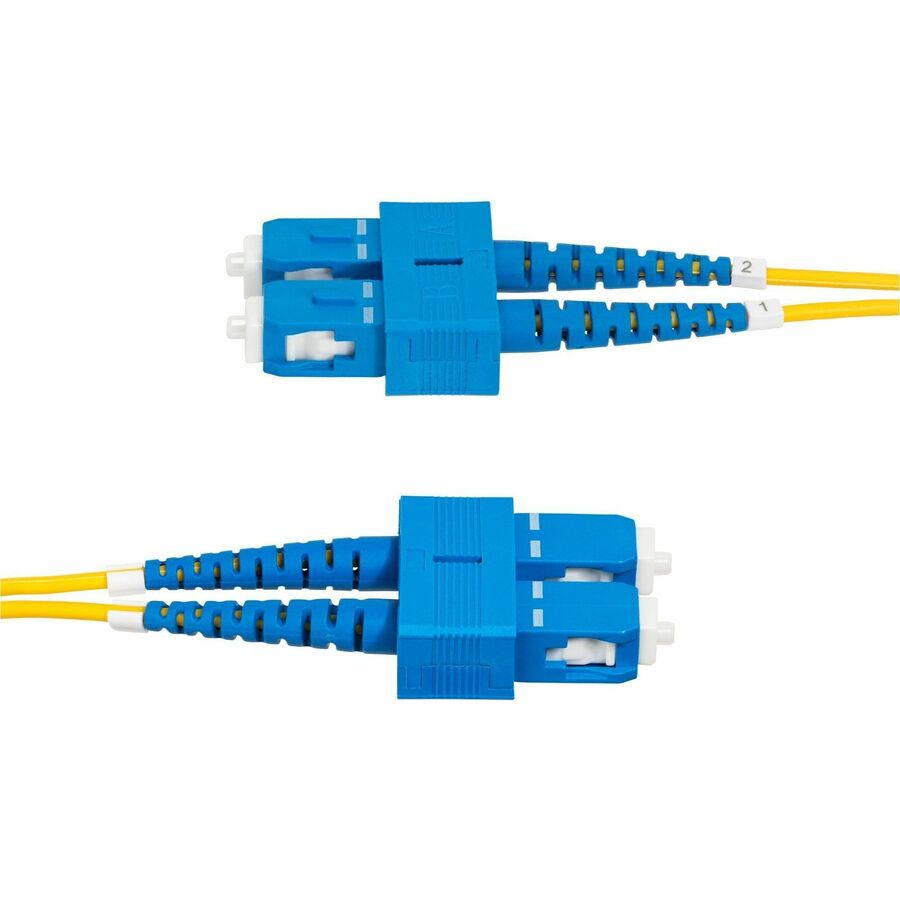 StarTech.com 3m (9.8ft) SC to SC (UPC) OS2 Single Mode Duplex Fiber Optic Cable, 9/125, 40G/100G, Low Insertion Loss, LSZH Jumper Cord