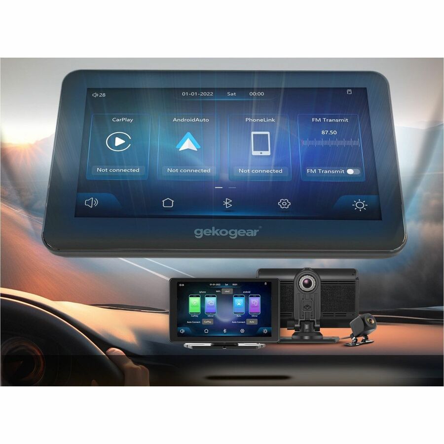 GekoGear Infotainment, Dash and Backup, 7", C110, Wireless