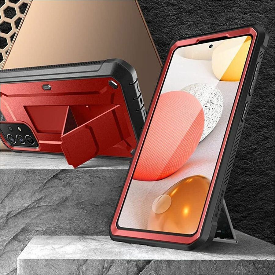 i-Blason SUP Unicorn Beetle Pro Rugged Carrying Case (Holster) Samsung Galaxy A52, Galaxy A52 5G, Galaxy A52s 5G Smartphone - Metallic Red