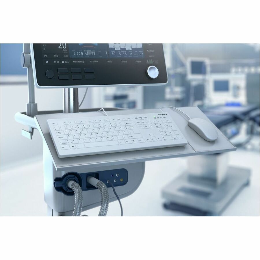 Active Key AK-C8112 Keyboard, 0.67", AK-C8112-US-W/FR, Cable, White