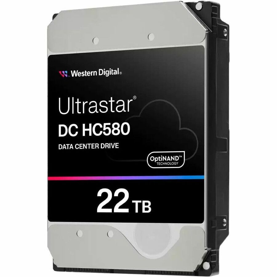 Western WD Ultrastar DC HC580 WUH722422AL5201 22 TB Hard Drive - 3.5" Internal - SATA - Conventional Magnetic Recording (CMR) Method