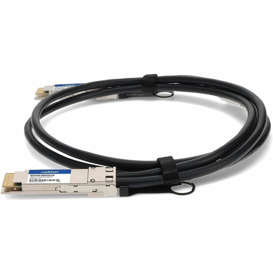 Mellanox MCP1660-W002E26 Compatible TAA 400GBase-CU QSFP-DD to QSFP-DD Direct Attach Cable (Passive Twinax, 2m)