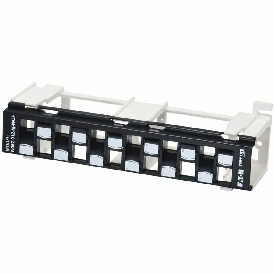 Eaton Tripp Lite Series 12-Port Wall-Mount Patch Panel for UTP Keystone Jacks, Offset Ports, TAA