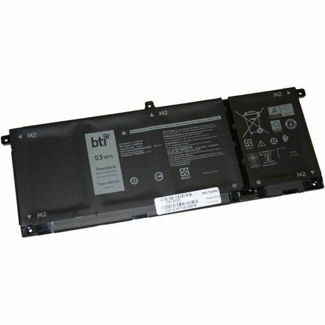 BTI TXD03-BTI 15V 53WHR LI-ION BATTERY 0TXD03, TXD03, 9077G, CN-0TXD03, H5CKD INSPIRON 14 5401, 15 5501, 15 5502, 15 7506 2-IN-1, 5300, 5301, 5400 2-IN-1, 5401, 5402, 5406 2-IN-1, 5408, 5409, 5501, 5502, 5508, 5509, 7300 2-IN-1 SILVER, 7306 2-IN-1 SILVER,