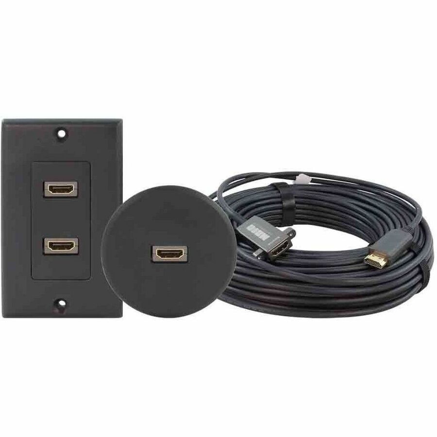 NSI MOFO PASS-THRU PLATE WALLPLATE, Black, Cable Organizer, MOFO-PT-WD1B