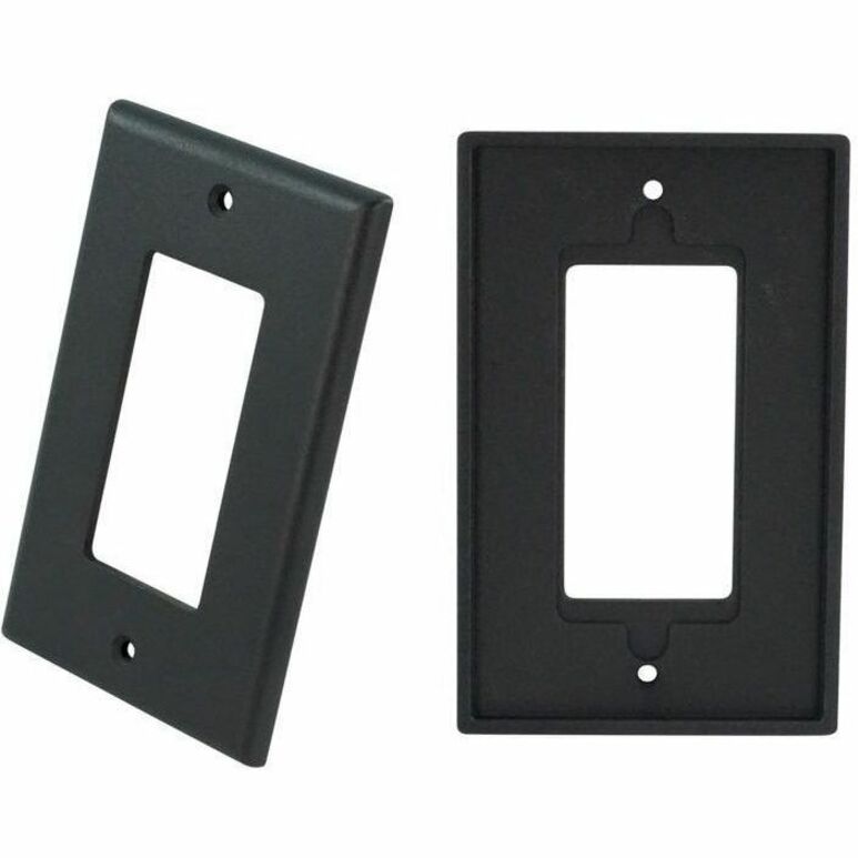 NSI MOFO PASS-THRU PLATE WALLPLATE, Black, Cable Organizer, MOFO-PT-WD1B