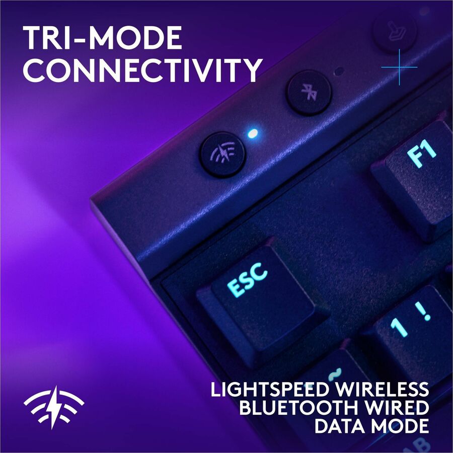 Logitech G515 LIGHTSPEED TKL Linear Blk, 16.8M Cable, G515 LIGHTSPEED TKL Linear Black Ultra Thin 22 MM Design Meets High Performance Engineering