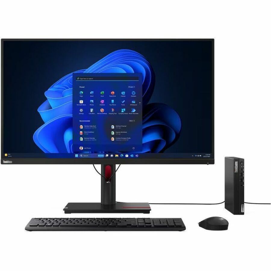 ThinkCentre M75q Gen 5, AMD Ryzen 5 PRO 8500GE 3.40GHz, 16MB, Windows 11 Pro 64, 16.0GB, 1x1TB SSD M.2 2280 PCIe Gen4 TLC Opal, AMD Radeon 740M, BT 5.1 or above, RZ616 2x2 AX, 3 Year Onsite, USB, Traditional, BlackEnglish US