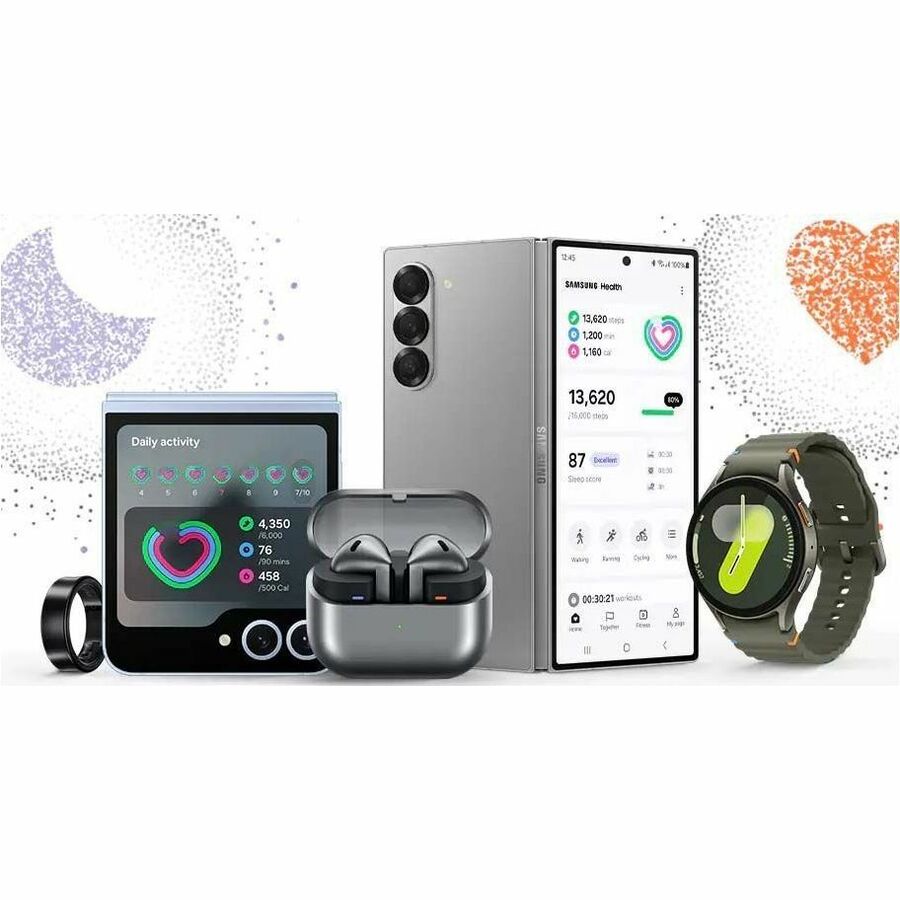 Samsung Galaxy Watch7 SM-L300NZ Smart Watch - Heart Rate Monitor - Camera - Heart Rate, Sleep Quality1.60 GHz - 21.10 GB - 1.3" - Super Unlocked