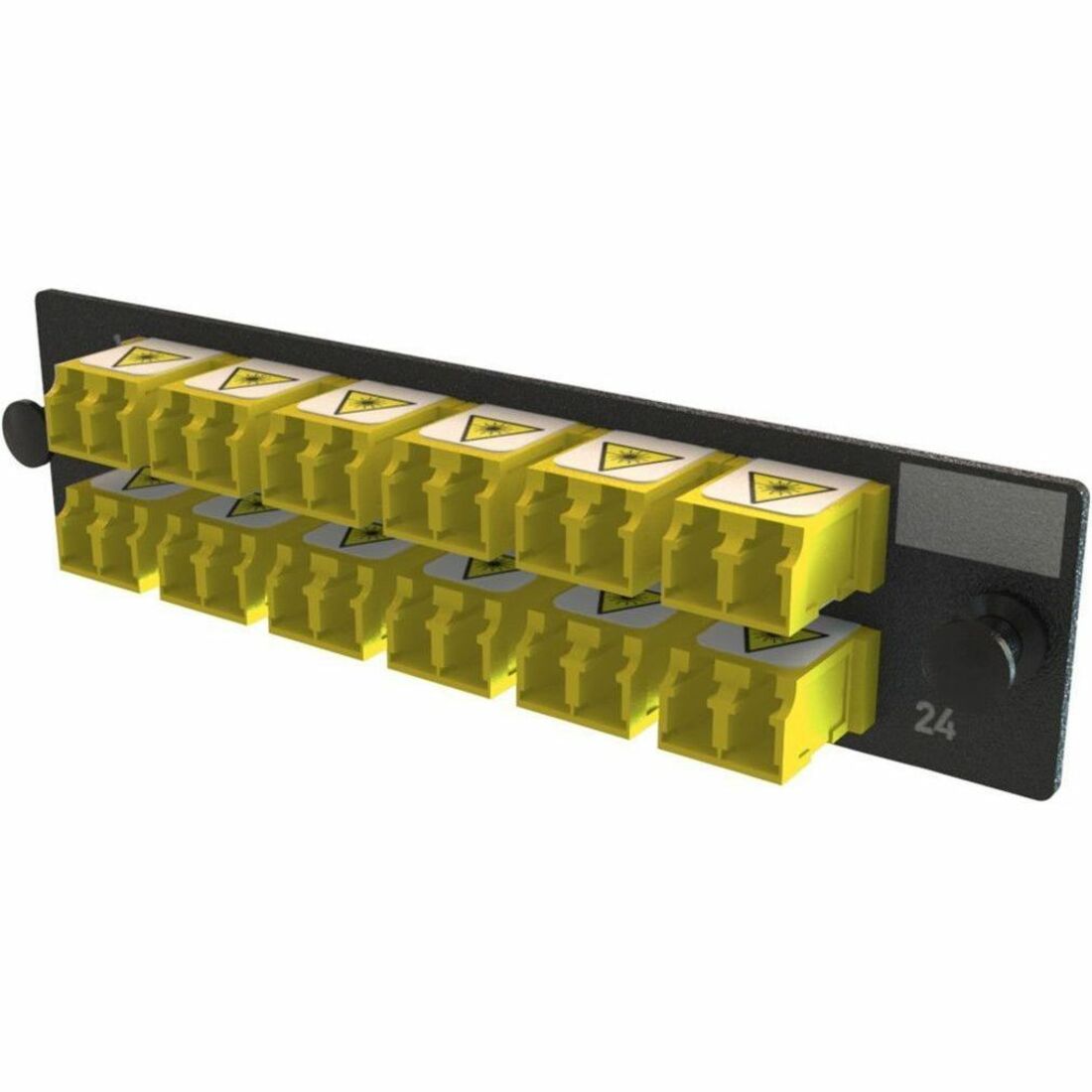 LEGRAND Ortronics Q-Series Keyed OFP Adapter Panel 24 Fibers, Yellow, OFP-LCD24ZC-C
