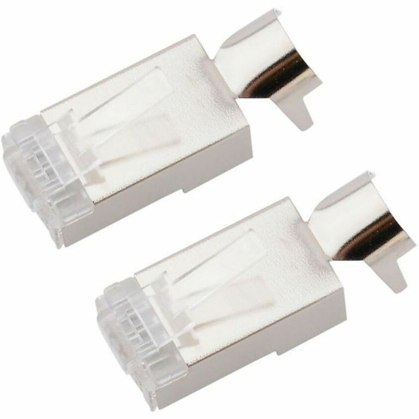 4XEM 100PK Shielded Cat6A RJ45 Ethernet Plugs/Connectors are the perfect solution for high-performance networking needs, ensuring superior connectivity for your 10 Gigabit network, 0.9 in, Male, 4X100PKC6AS