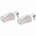 4XEM 100PK Shielded Cat6A RJ45 Ethernet Plugs/Connectors are the perfect solution for high-performance networking needs, ensuring superior connectivity for your 10 Gigabit network, 0.9 in, Male, 4X100PKC6AS