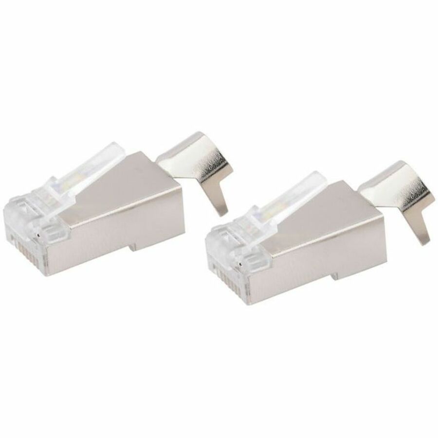 4XEM 100PK Shielded Cat6A RJ45 Ethernet Plugs/Connectors are the perfect solution for high-performance networking needs, ensuring superior connectivity for your 10 Gigabit network, 0.9 in, Male, 4X100PKC6AS