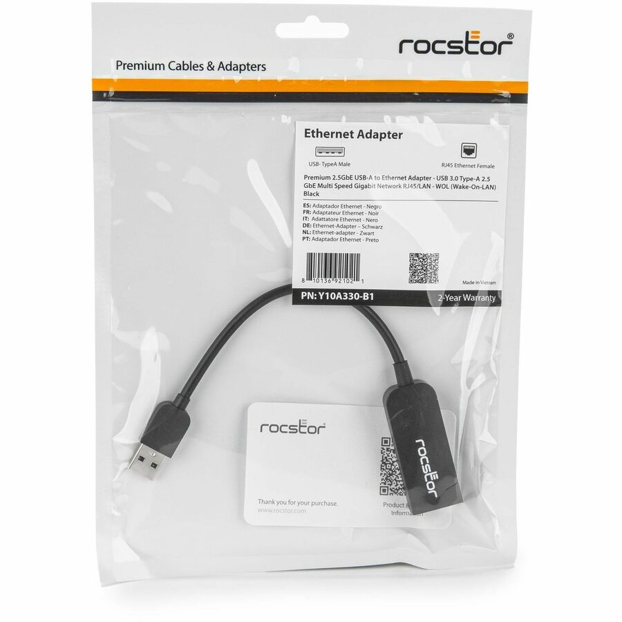 Rocstor Premium USB-A to 2.5G Ethernet Adapter