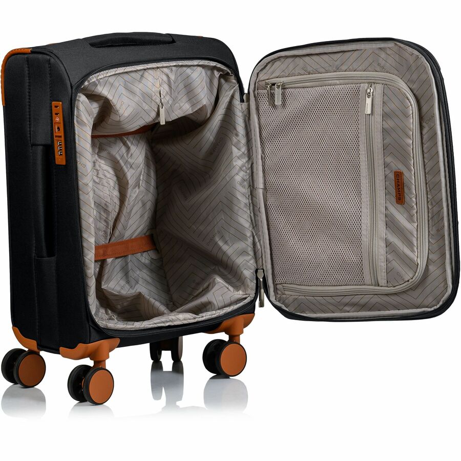 CHAMPS Classic Collection - 3-piece Softside Luggage set - Black