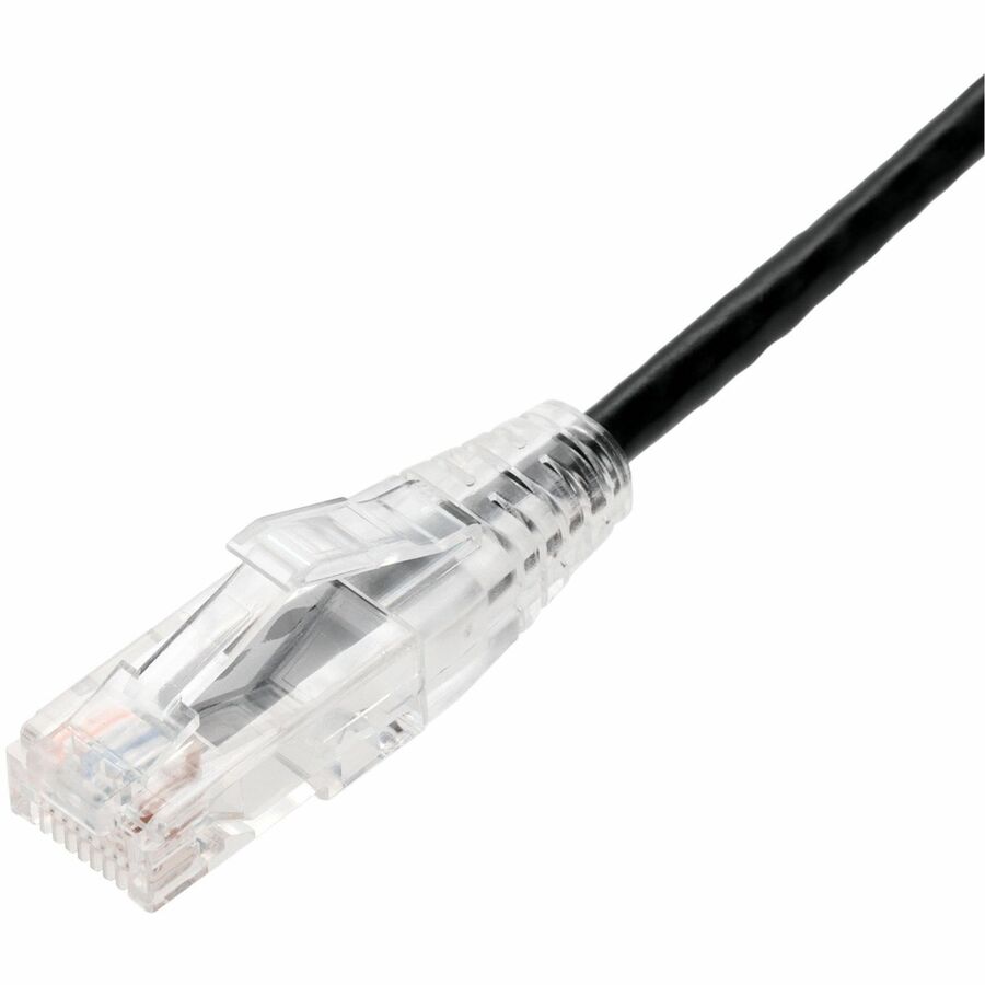 AddOn 3ft Black CAT 6 Slim PVC Ethernet Cable Snagless Clear-Claw TAA RJ-45 M/M