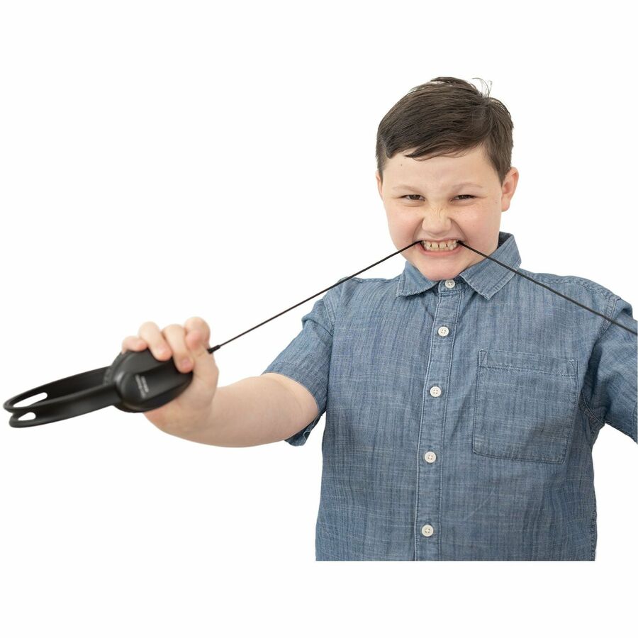 Cyber Ultra flexible headband, durable braided cord, built in self fastening closure for cord management, 6' cable. leatherette earpads, 1.26 in, AC-4014, USB, Wired