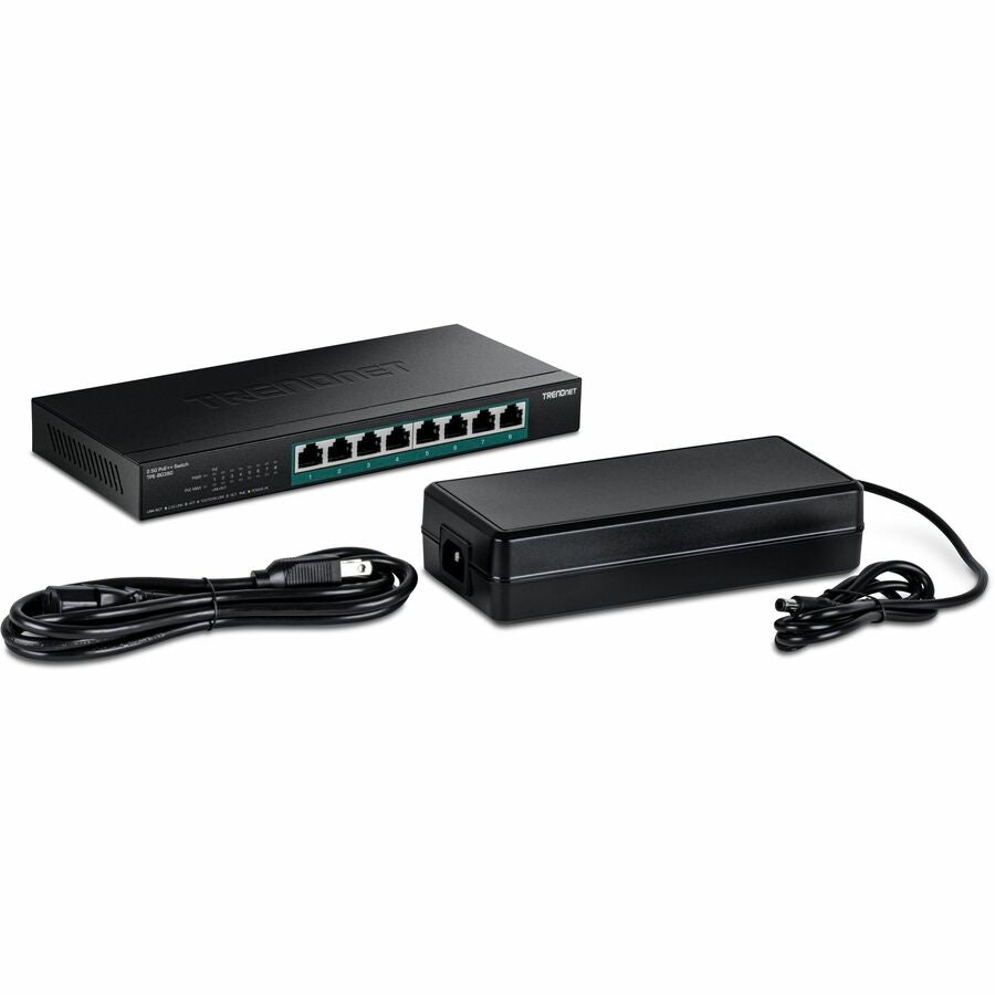 TRENDnet 8 Port 2.5G PoE++ Switch, 1.58 lb, 2.5 Gigabit Ethernet, 2.5GBase-T, TPE-BG380
