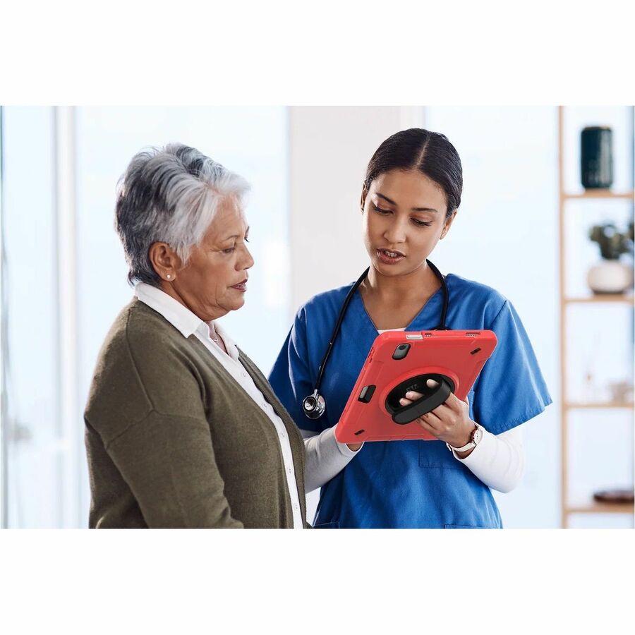 CTA Digital Rugged Carrying Case for 10.9" Apple iPad (10th Generation) Tablet - Red