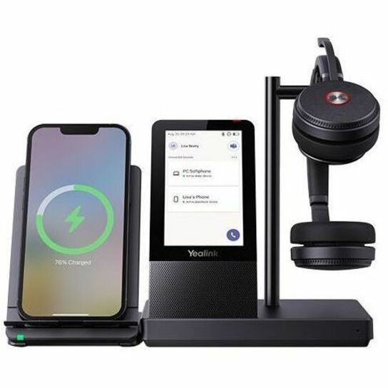 Yealink WH66 Headset Red 4" Screen 4 in 524.9 ft