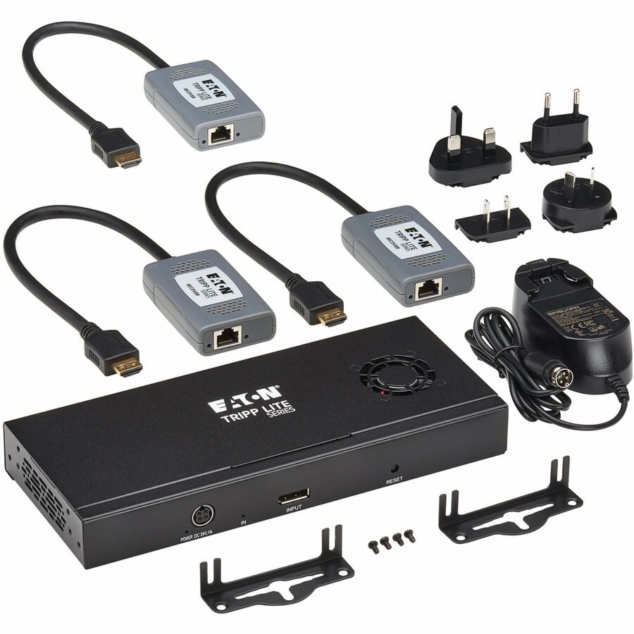 Eaton Tripp Lite Series DisplayPort to HDMI 3-Port Multi-Monitor Splitter/Extender Kit 8K/4K 60Hz DP 1.4 TAA