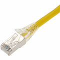 AddOn 7ft Yellow CAT 6A Shielded PVC Ethernet Cable Snagless Bubble Boot RJ-45 M/M