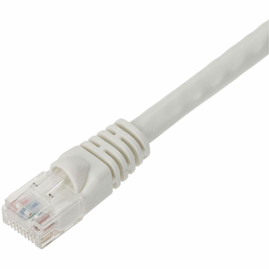 AddOn 75ft White CAT 5E PVC Ethernet Cable Snagless Bubble Boot RJ-45 M/M