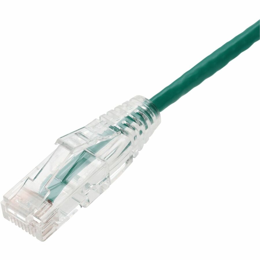 AddOn 75ft Green CAT 6 Slim PVC Ethernet Cable Snagless Clear-Claw RJ-45 M/M