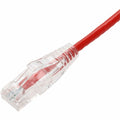 AddOn 100ft Red CAT 6 Slim PVC Ethernet Cable Snagless Clear-Claw RJ-45 M/M