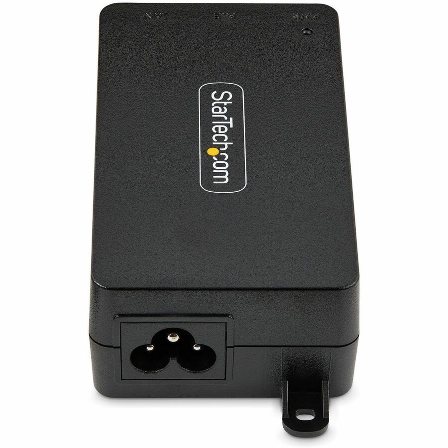 StarTech.com 1-Port 10Gbps Gigabit PoE++ Injector, 60W, 2.5/5/10G Ethernet/10/100/1000M, PoE++ (802.3af/at/bt), Wall Mountable, Unmanaged