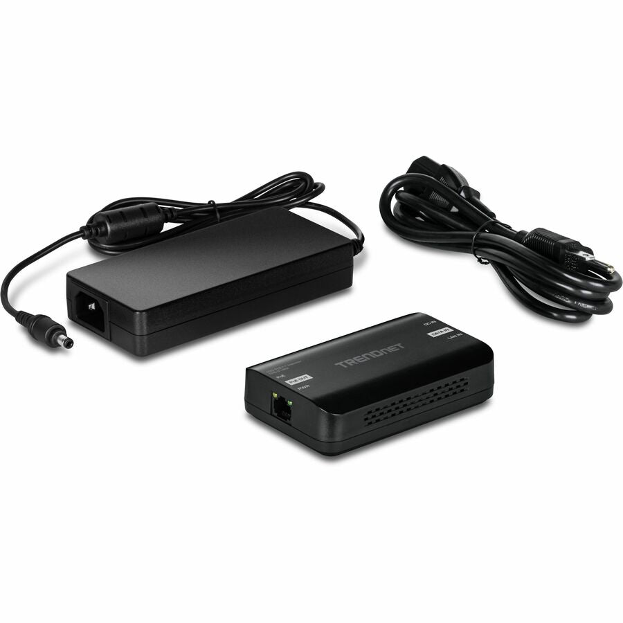 TRENDnet 10G PoE++ Injector, TPE-318GI, Converts a NonPoE Port to A PoE++ 10G Port, Supplies PoE (15.4W), PoE+ (30W), or PoE++ (90W)