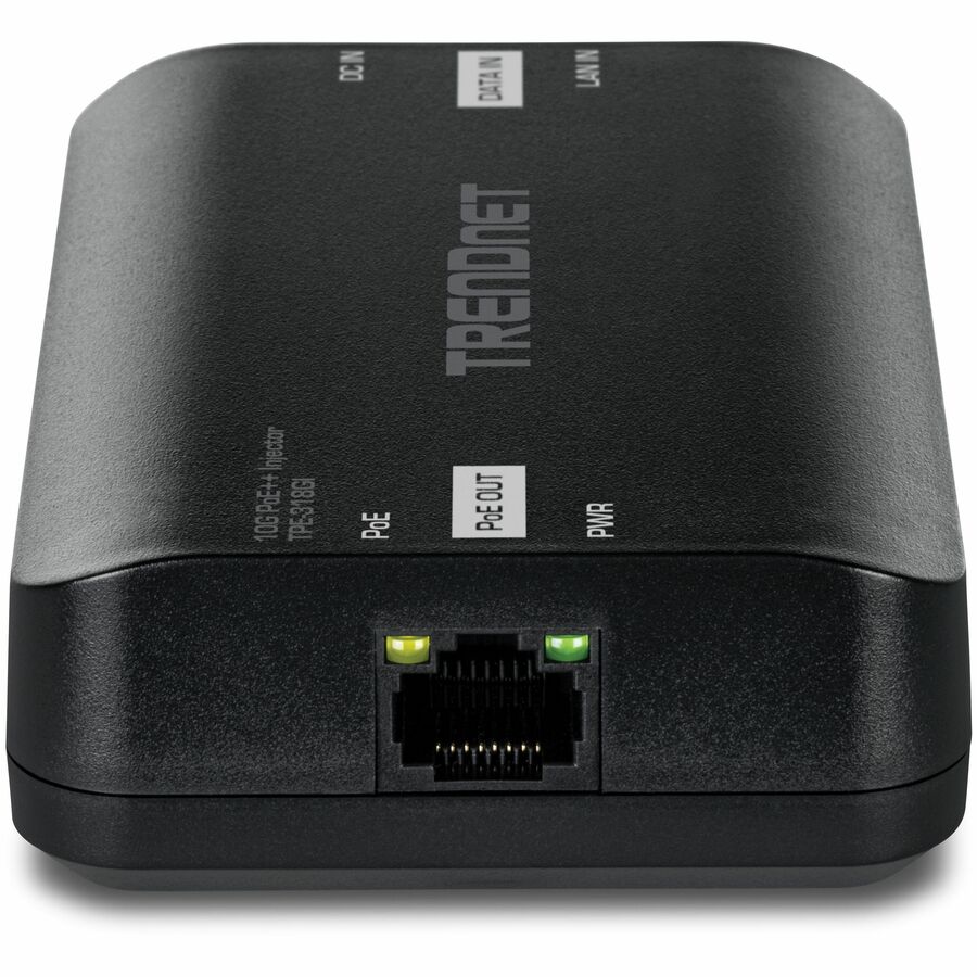 TRENDnet 10G PoE++ Injector, TPE-318GI, Converts a NonPoE Port to A PoE++ 10G Port, Supplies PoE (15.4W), PoE+ (30W), or PoE++ (90W)