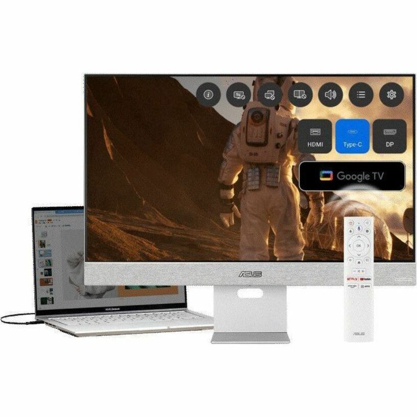 ASUS ZenScreen 27 4K USBC Smart Monitor MS27UC UHD 3840 x 2160 IPS, 99 sRGB, Google TV, Harman Kardon Speakers, USBC 90W PD, USB Hub,