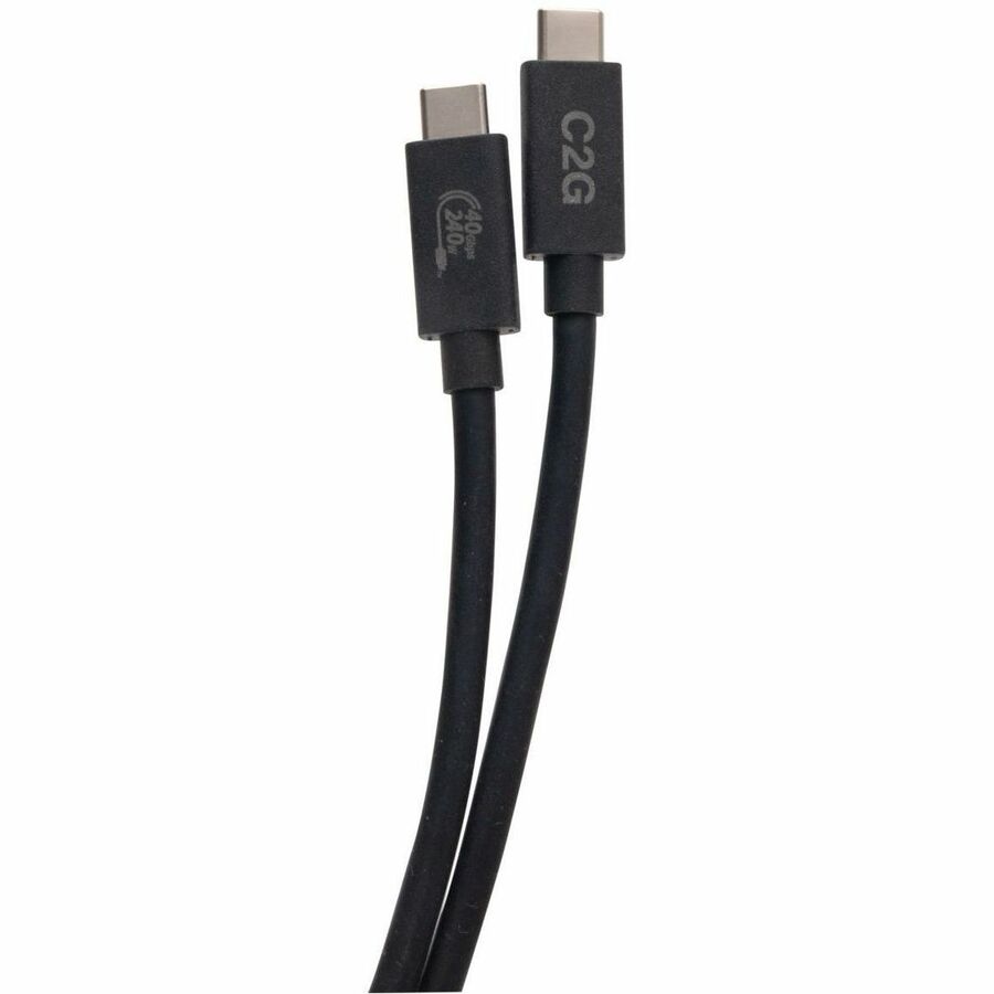 C2G 3.3ft (1m) USB 4.0 USB-C to C (48V 5A) 240W Charging Cable - Black
