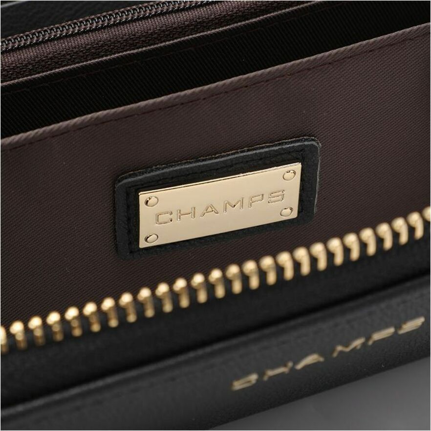 Champs LB-901-BLACK, Iconic Collection - Rfid Blocking Zip-Around Wallet, 10.58 oz, LB901BLACK
