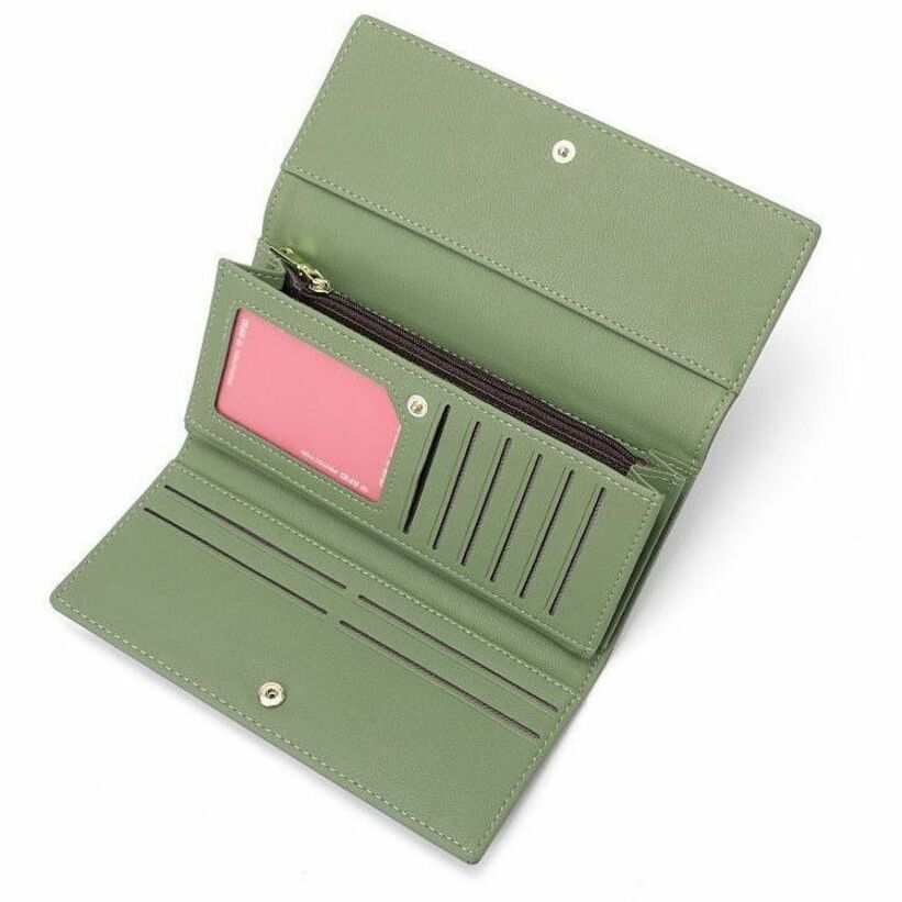 Champs LB-902-GREEN, Iconic Collection - Rfid Blocking Expandable Trifold Wallet, 7.05 oz, LB902GREEN