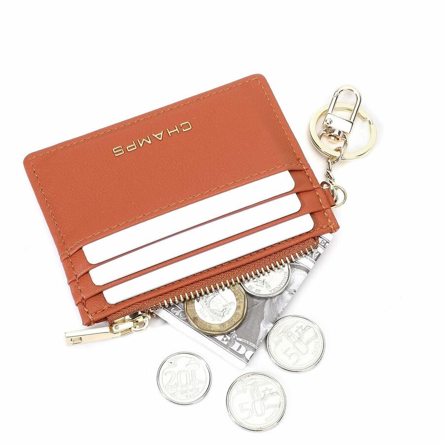 Champs LB-908-TAN, Iconic Collection - Rfid Blocking Keychain Cardholder, 3.53 oz, Beige, LB908TAN