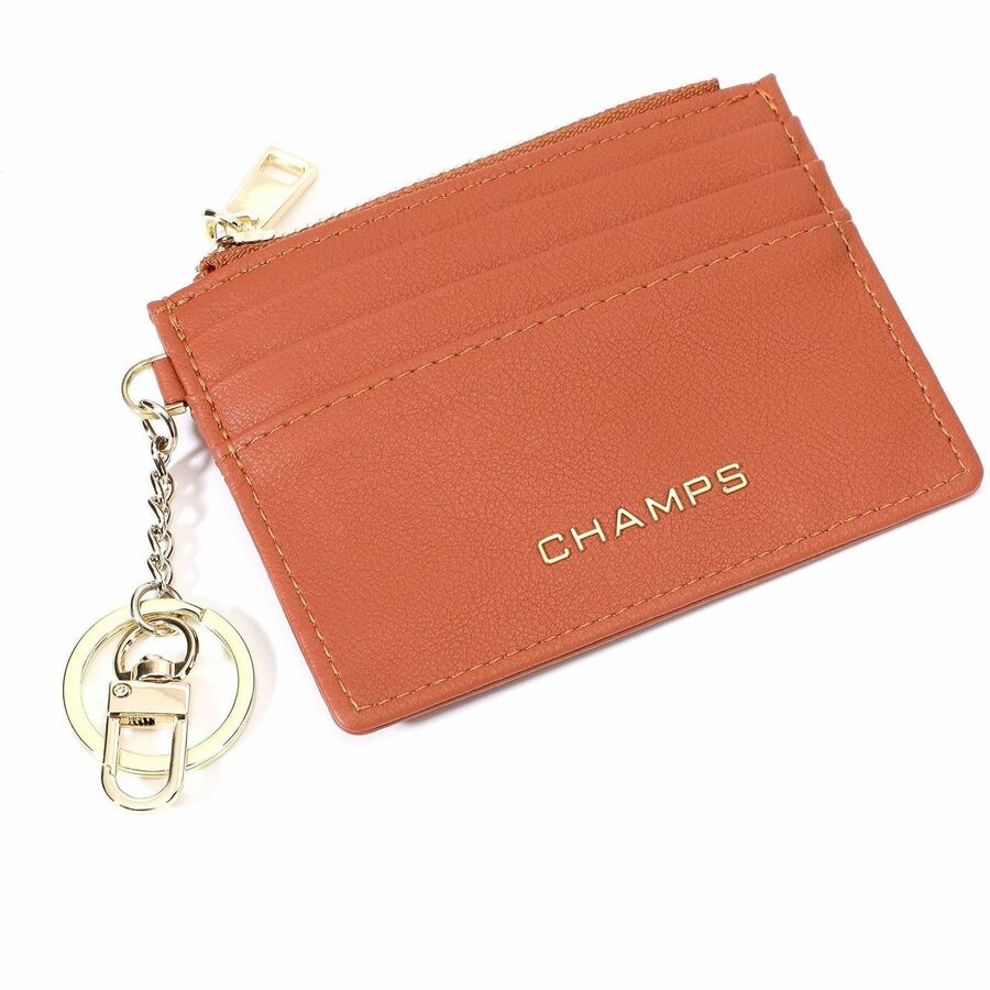 Champs LB-908-TAN, Iconic Collection - Rfid Blocking Keychain Cardholder, 3.53 oz, Beige, LB908TAN