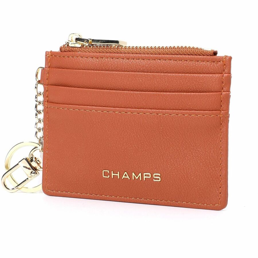 Champs LB-908-TAN, Iconic Collection - Rfid Blocking Keychain Cardholder, 3.53 oz, Beige, LB908TAN
