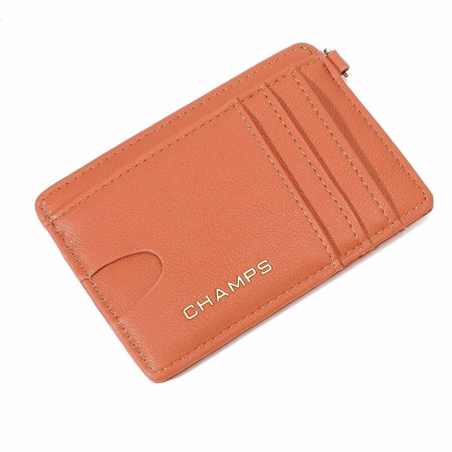 Champs LB-909-TAN, Iconic Collection - Rfid Blocking Slim Cardholder, 3.53 oz, Beige, LB909TAN