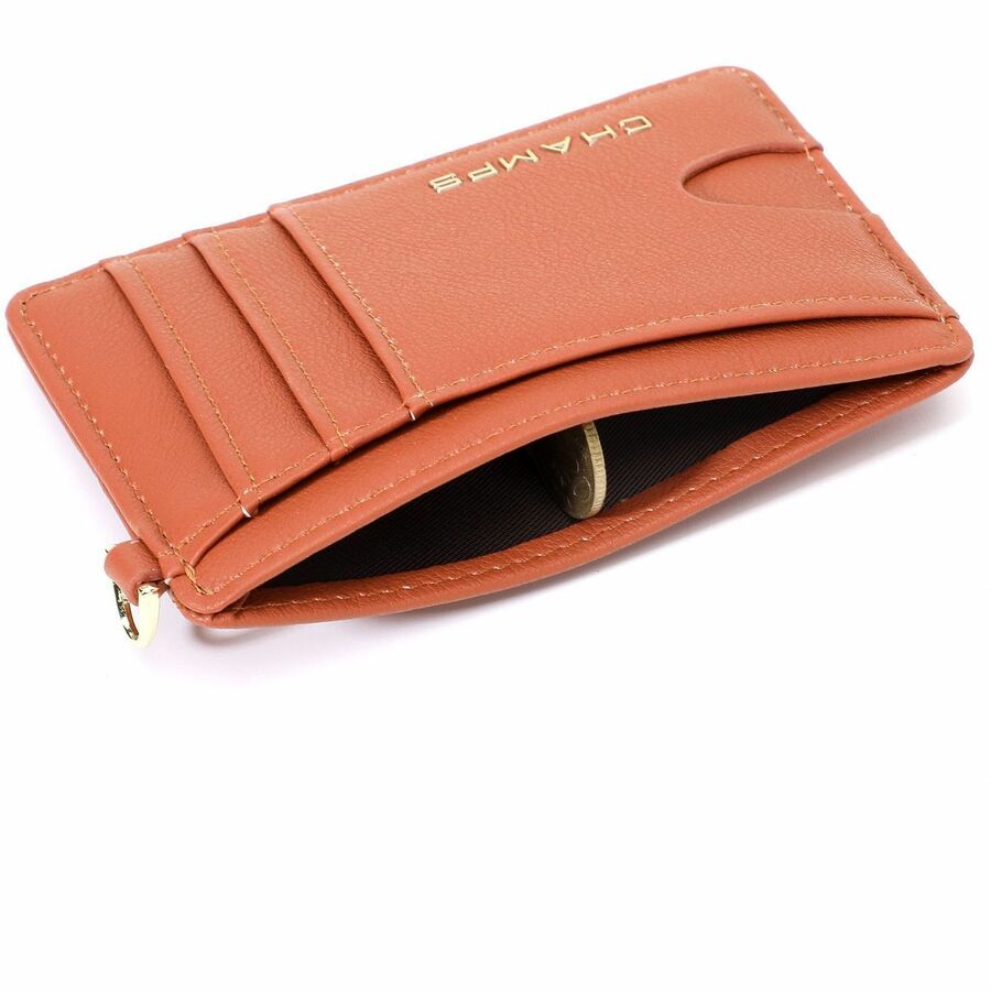 Champs LB-909-TAN, Iconic Collection - Rfid Blocking Slim Cardholder, 3.53 oz, Beige, LB909TAN